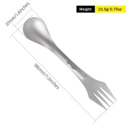 Maße SilverAnt Titanium Spork