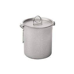 Rückansicht mit Skala am SilverAnt Titanium 750ml Pot mit Henkel