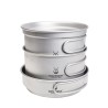SilverAnt 2250ml Titanium 3-Piece Camping Cookware ineinander gestellt