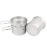 SilverAnt 2250ml Titanium 3-Piece Camping Cookware mit verschiedenen Topfgrößen