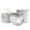 SilverAnt 2250ml Titanium 3-Piece Camping Cookware