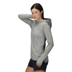 Outdoor Research ActiveIce Spectrum Sun Hoodie Damen Grey Heather Seitenansicht