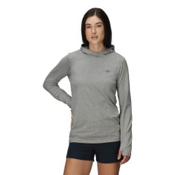 Outdoor Research ActiveIce Spectrum Sun Hoodie Damen Grey Heather Frontansicht