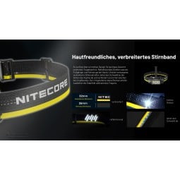 Nitecore HC65 UE Stirnlampe mit bequemem Stirnband