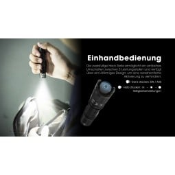 Nitecore MT1A Pro LED Taschenlampe mit einhändiger komfortabler Bedienung