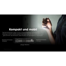 Leichte und kompakte Nitecore MT1A Pro LED Taschenlampe