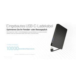 Nitecore Powerbank POCKET10000 mit integriertem USB Kabel