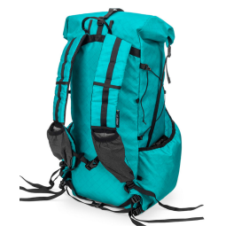 Liteway Gramless Rucksack Ecopak 35L Teal schräg seitliche Rückansicht