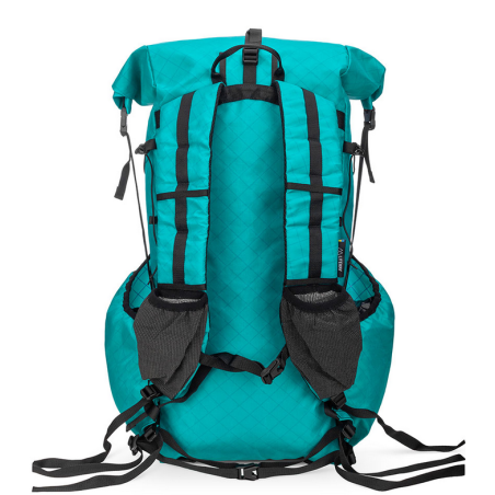 Liteway Gramless Rucksack Ecopak 35L Teal Rückansicht
