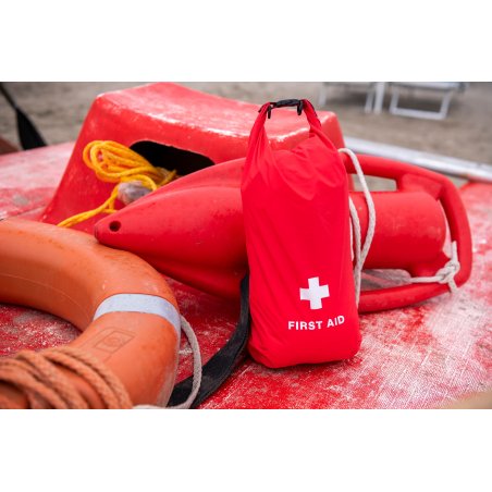 Exped Drybag First Aid beispielhaft im Einsatz