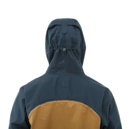 Montbell Thunder Pass Jacket Regenjacke Graphite Ocher mit dreifach verstellbarer Kapuze