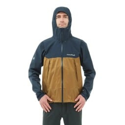 Montbell Thunder Pass Jacket Regenjacke Graphite Ocher mit hoch angesetzten Fronttaschen