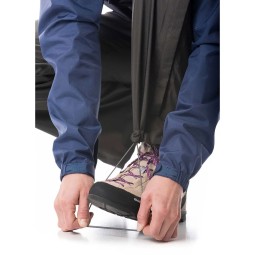 Montbell Thunder Pass Pants Regenhose Damen Gunmetal mit Samue Leg Closure