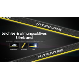 Atmungaktives Stirnband der Nitecore HA15 UHE Stirnlampe