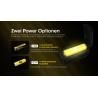 Nitecore HA15 UHE Stirnlampe kann mit Akku (enthalten) oder AA Batterien betrieben werden
