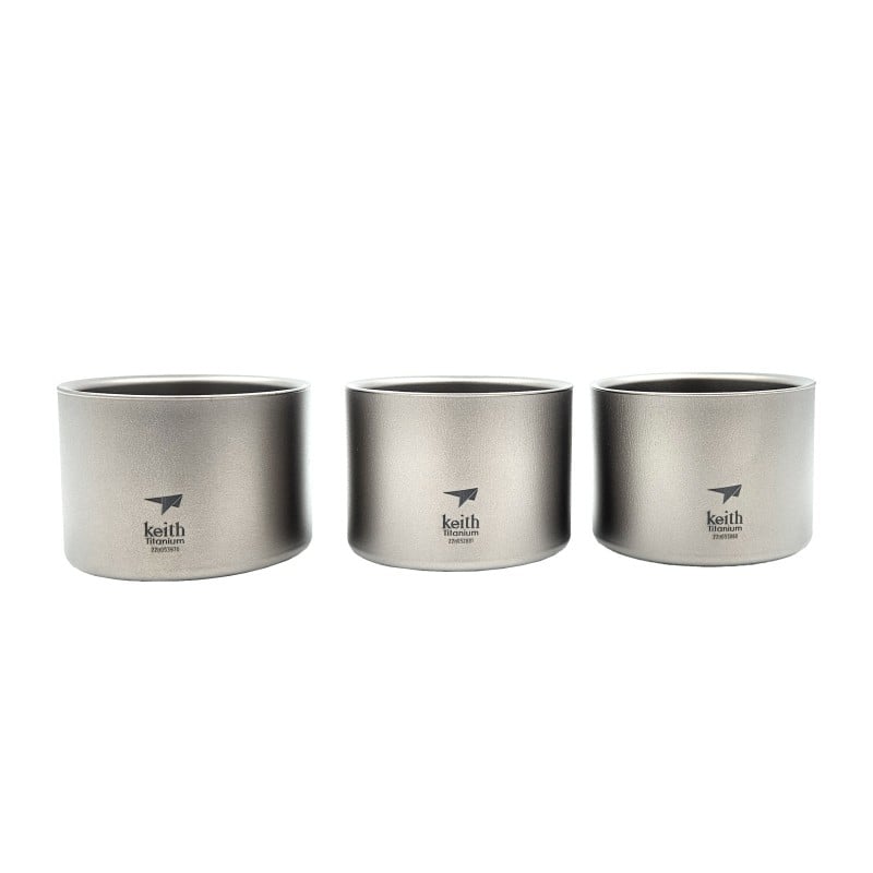 Keith Titanium Mini Teetassen 3er Set Frontansicht Keith Titanium Mini Teetassen 3er Set Frontansicht