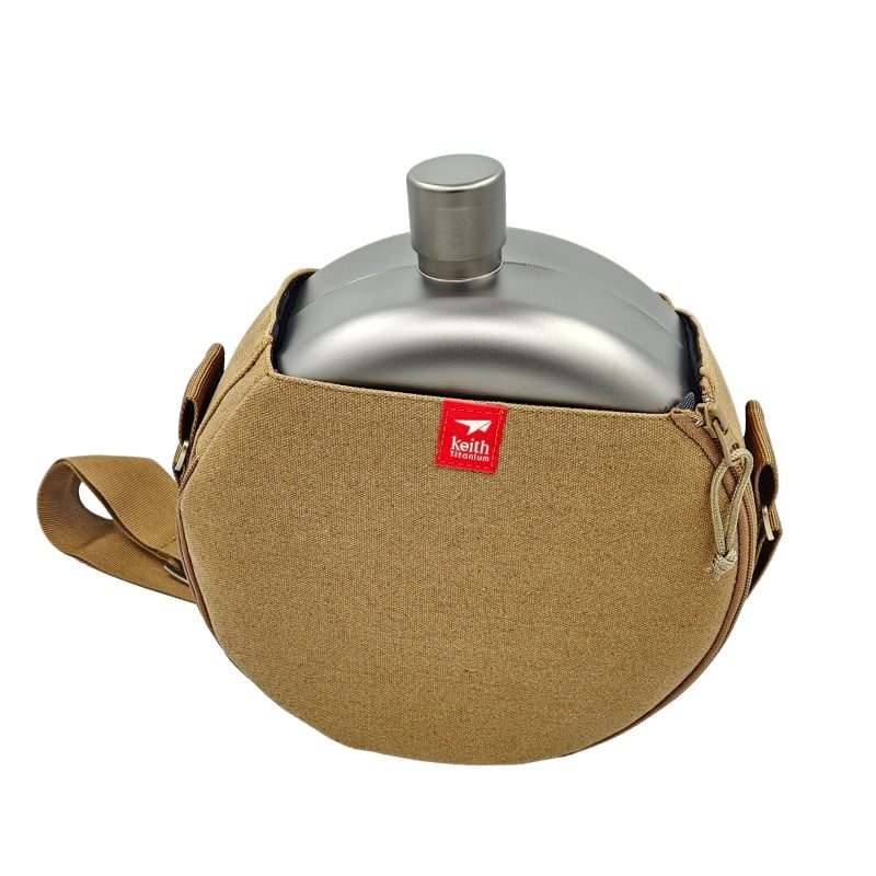 Keith Titanium Cowboy Cantene Feldflasche komplett eingepackt Keith Titanium Cowboy Cantene Feldflasche komplett eingepackt