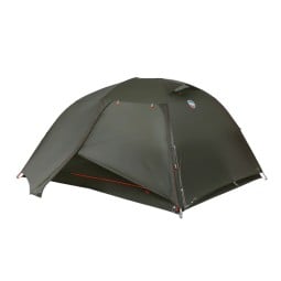 Big Agnes Copper Spur UL3 Zelt Lichen Green Eingang von unten aufgeklappt