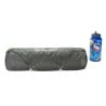 Packmaß Big Agnes Copper Spur UL3 XL Zelt im Größenvergleich mit einer Trinkflasche