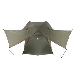 Big Agnes Copper Spur UL3 XL Zelt mit aufgestellten Eingangstüren
