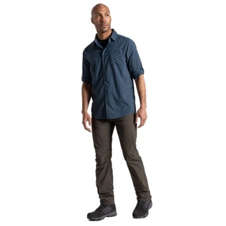 Craghoppers NosiLife Nuoro Langarmshirt II Blue Stone Hemd mit lockerer Passform