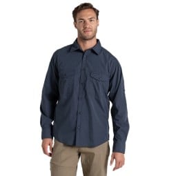 Craghoppers NosiLife Kiwi Langarmshirt Ombre Blue