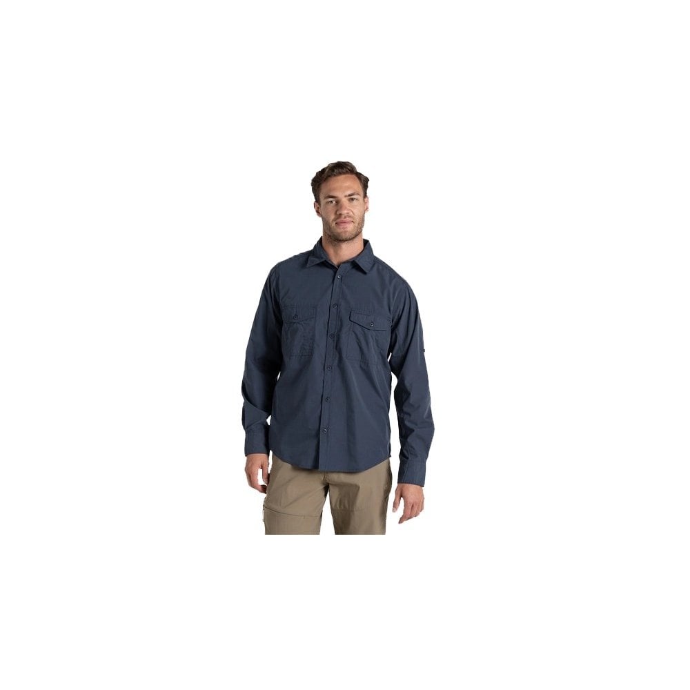 Kiwi Langarmshirt S Ombre Blue