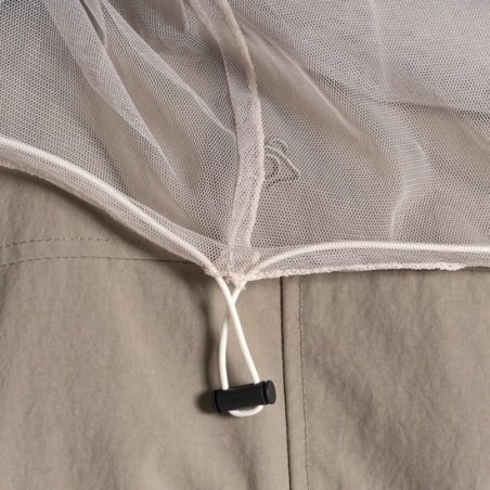 Verstellung per Kordelzug am Mückennetz des Craghoppers NosiLife Ultimate Hat II Woodland Green Sonnenhutes