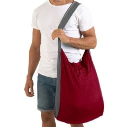 Ticket To The Moon Eco Bag L - Farbe Burgundy / Dark Grey