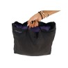 Ticket To The Moon Eco Bag Medium Black - mit kurzem und langen Tragegriff