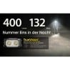 Nitecore NU25 MCT UL Stirnlampe - 400 Lumen, die bis zu 132 Meter weit leuchten.