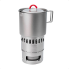 Evernew Ti Mug Pot 500 Stove Set aufgebaut
