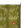 Pajak Quest Blanket Light Daunendecke Oliv Detailansicht Reißverschluss und Logo