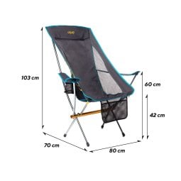 Abmessungen Uquip Infinity Lounger Campingstuhl
