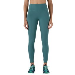 Vorderseite Patagonia Maipo 7/8 Stash Tights Damen Wetland Blue - das Model trägt S bei 175 cm