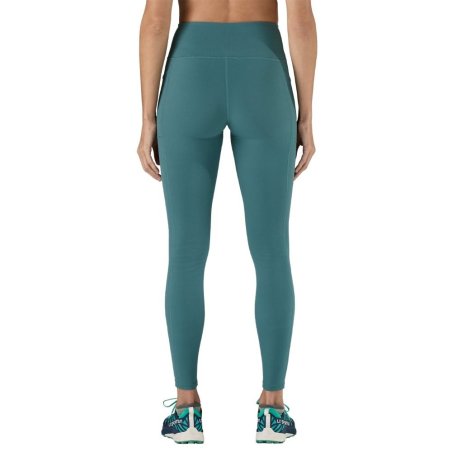 Rückseite Patagonia Maipo 7/8 Stash Tights Damen Wetland Blue - das Model trägt S bei 175 cm