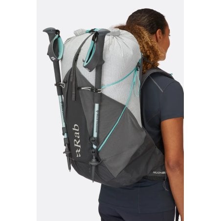 Rab Muon 40L Wanderrucksack Damen mit Trekkingstock Halterung