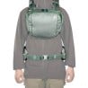 Tatonka Yukon 50+10 Rucksack Ansicht mit Deckelfach vor der Brust getragen