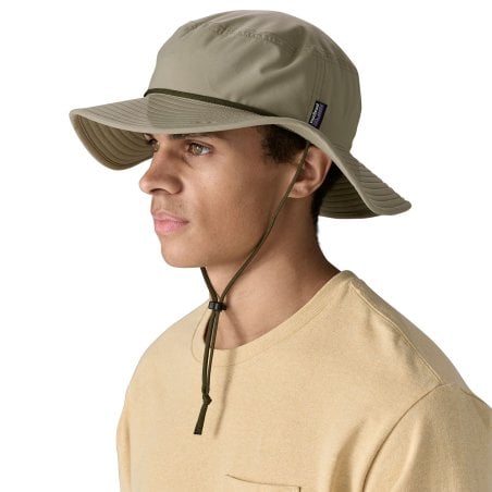 Patagonia Brimmer Hat River Rock Green getragen Frontansicht