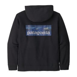 Patagonia Boardshort Logo Uprisal Fleece Hoody Black Rückseite
