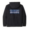 Patagonia Boardshort Logo Uprisal Fleece Hoody Black Rückseite