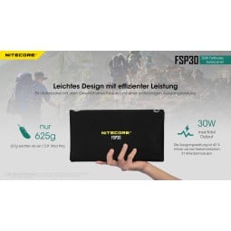 Nitecore Solarpanel FSP30 mit leichtem Gewicht