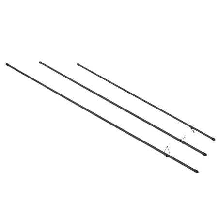 Liteway Tent Carbon Pole Tarpstange in drei verschiedenen Längen nebeneinander
