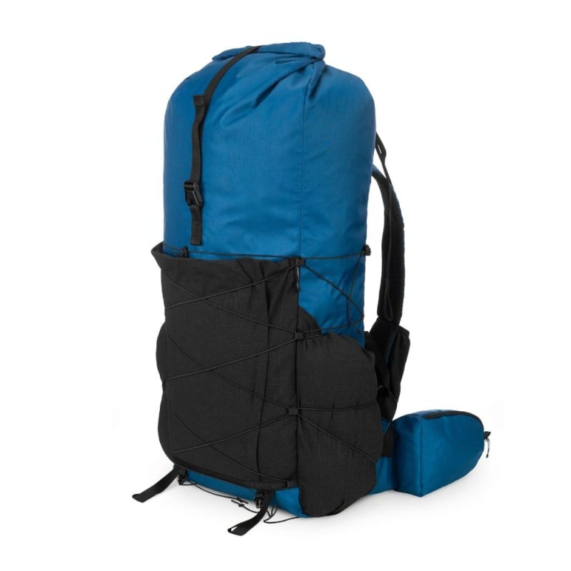 Liteway Elementum Ecopak Rucksack 50L von der Seite Ocean Blue Liteway Elementum Ecopak Rucksack 50L von der Seite Ocean Blue