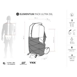 Liteway Elementum Ultra Rucksack 50L technische Daten
