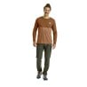 Ortovox Pelmo Pants Dark Wild Herbs von Model getragen Vorderseite