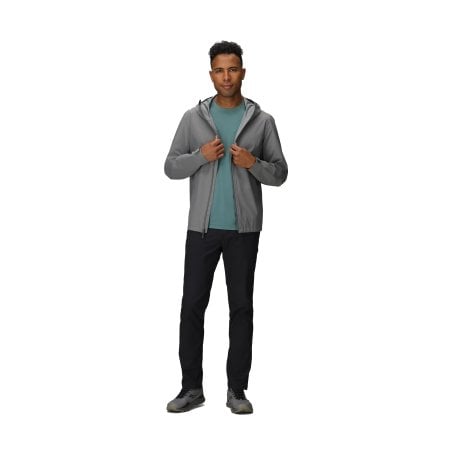 Outdoor Research Stratoburst Stretch Rain Jacket Wolf Grey vorne geöffnet