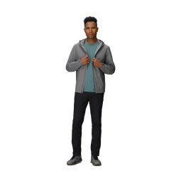 Outdoor Research Stratoburst Stretch Rain Jacket Wolf Grey vorne geöffnet