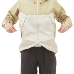 Saum der Frauen Hardshell Montbell Thunder Pass Jacket Regenjacke Damen kann mit Kordelzügen in den Taschen verstellt werden