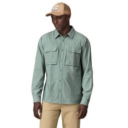 Patagonia Long-Sleeved Self Guided Sun Shirt TMBL von Model getragen Frontansicht